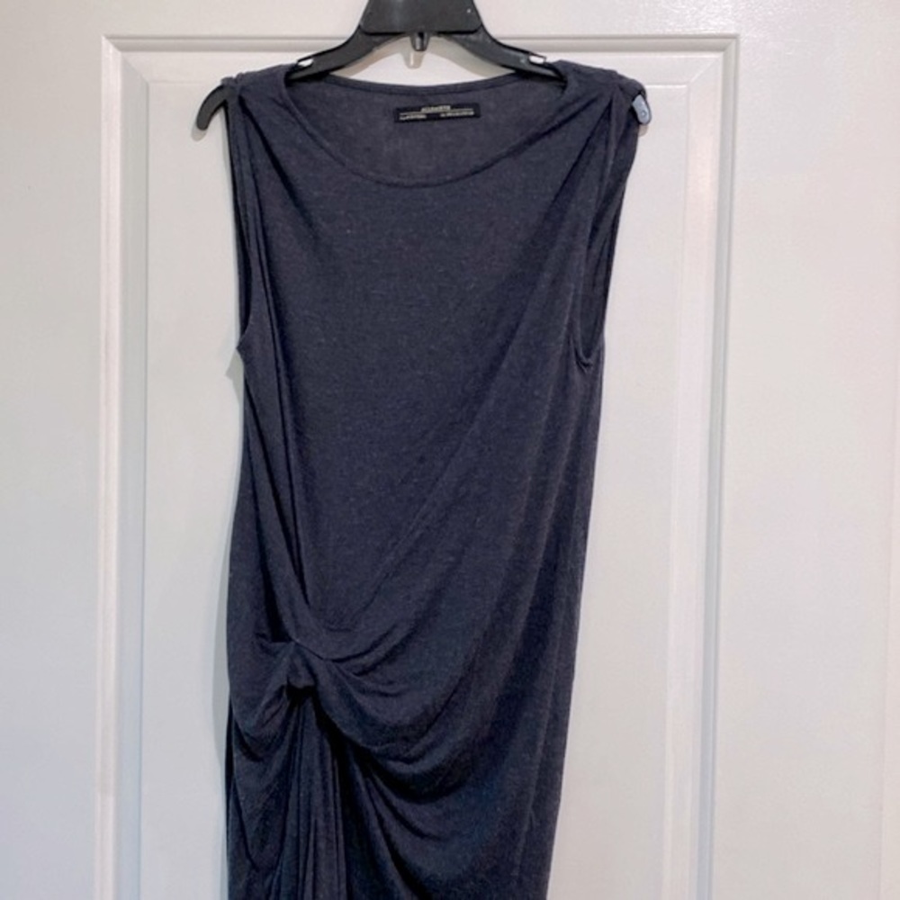 All saints dark grey knotted dress - Picture 2 of 9